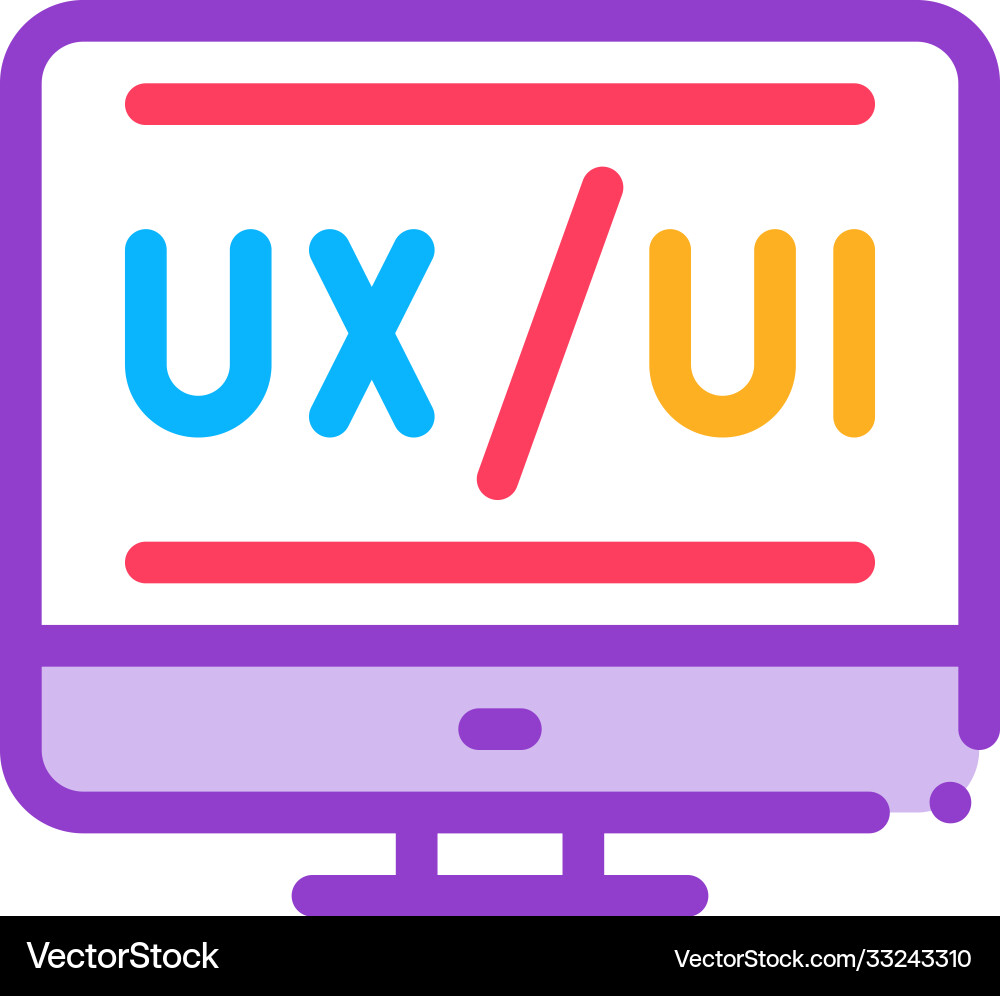Ux ui design icon outline Ux ui design icon outline Vector Image