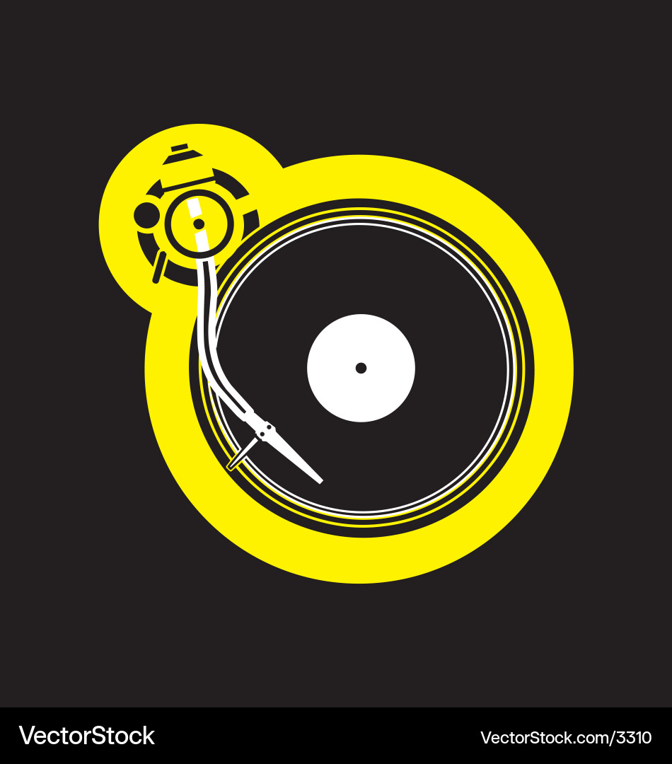 Vinyl Record Player Royalty Free Vector Image - VectorStock