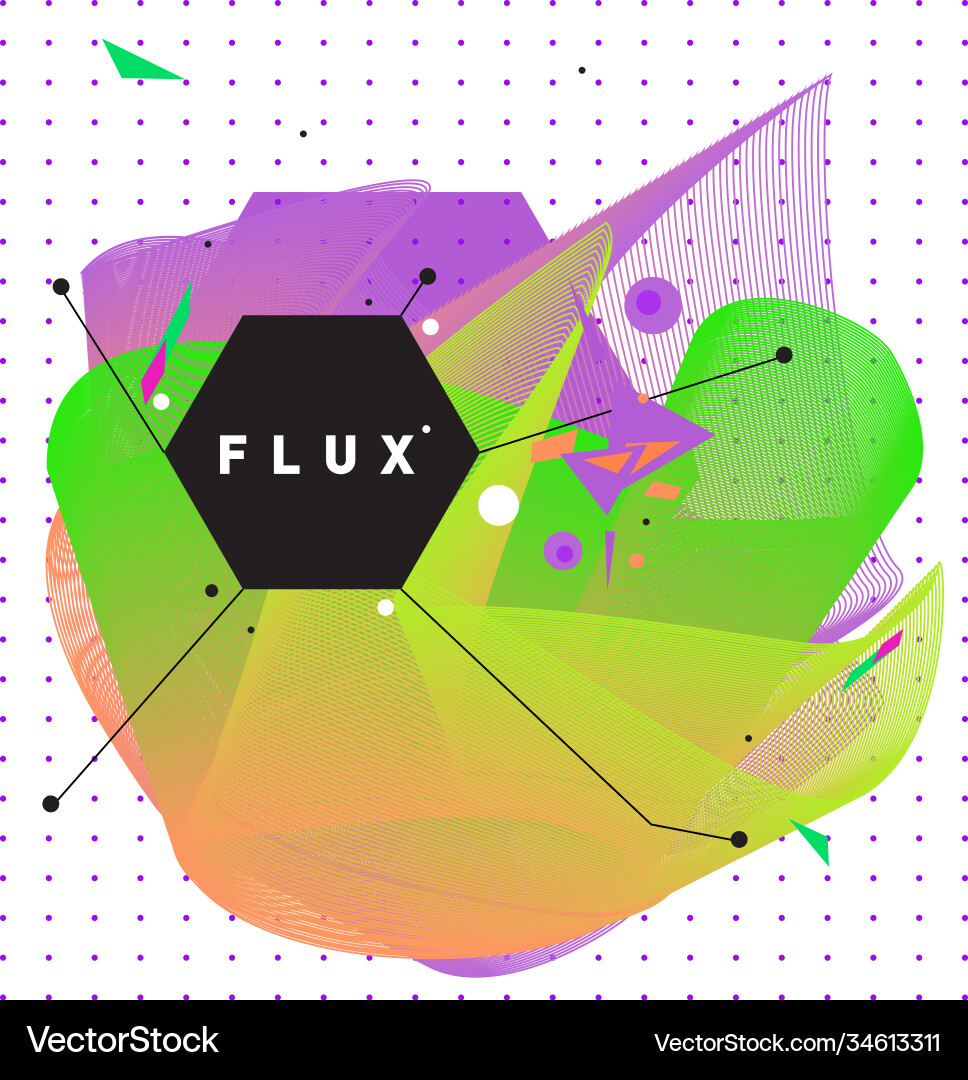 3d colorful wave background dynamic flux effect 3d colorful wave background dynamic flux effect Vector Image