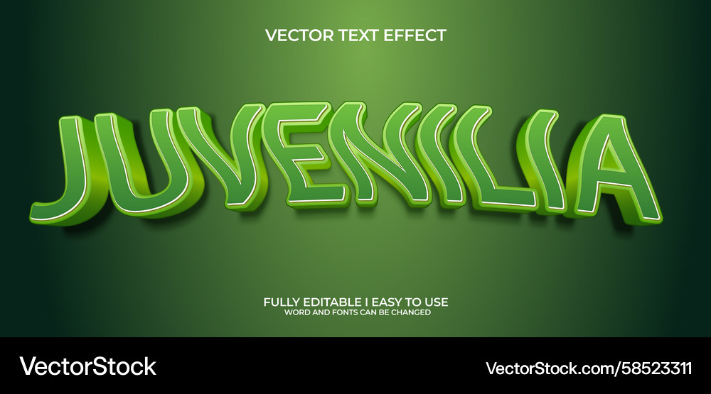 3D Text Effect - Editable Vector Image