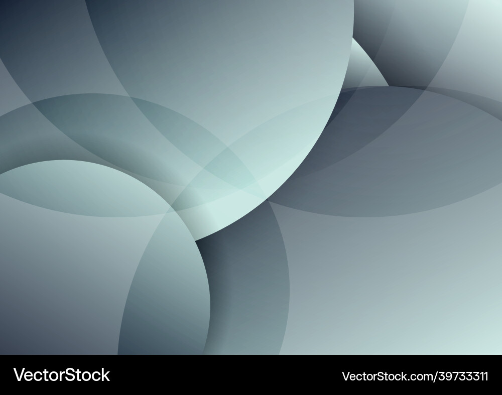 Abstract gray circles layer overlapping Abstract gray circles layer overlapping vector image