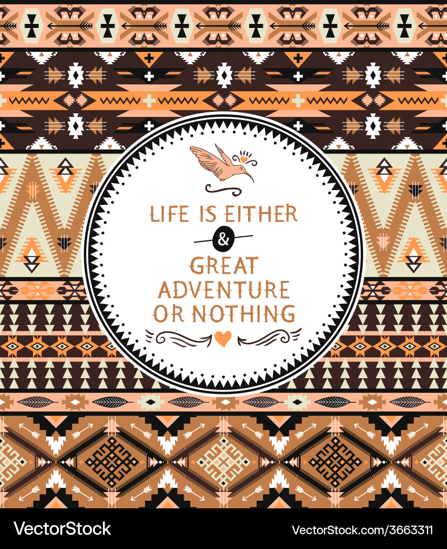 Aztec Tribal Seamless Pattern Royalty Free Vector Image