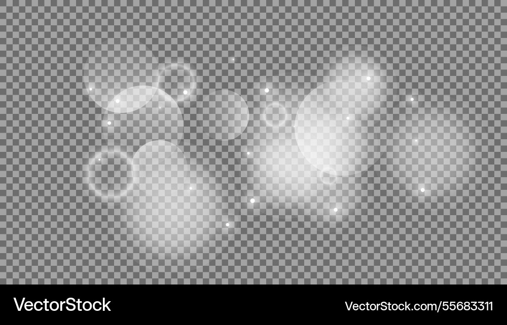 Bokeh circles on transparent background Bokeh circles on transparent background vector image