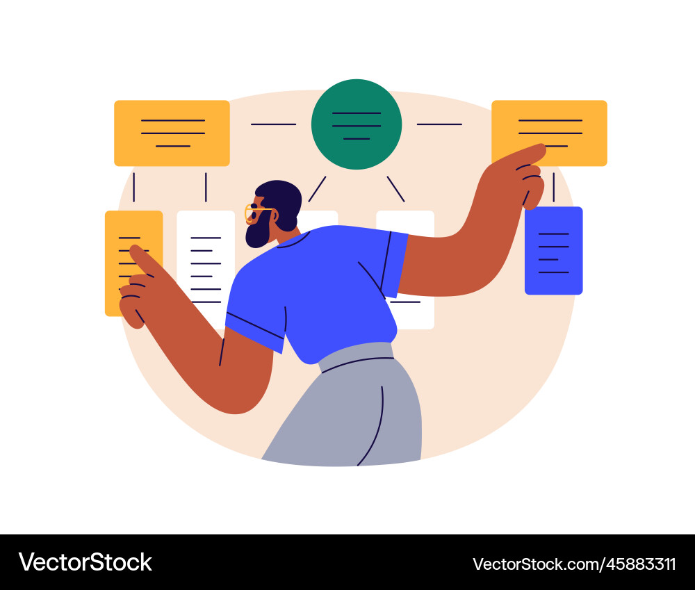 Business Flowchart with Algorithm vector image