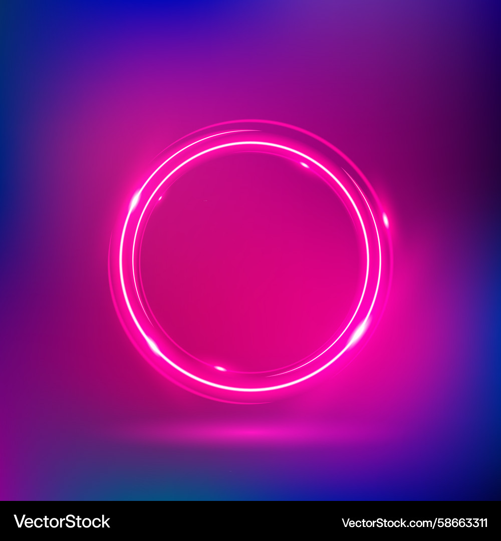 Circle neon with gradient mesh background Circle neon with gradient mesh background Vector Image
