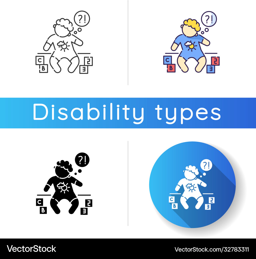 Developmental delay icon Vector Image