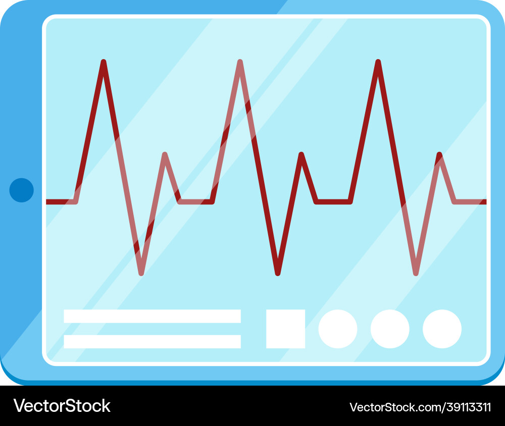 Digital pulse oscillogram composition Digital pulse oscillogram composition vector image