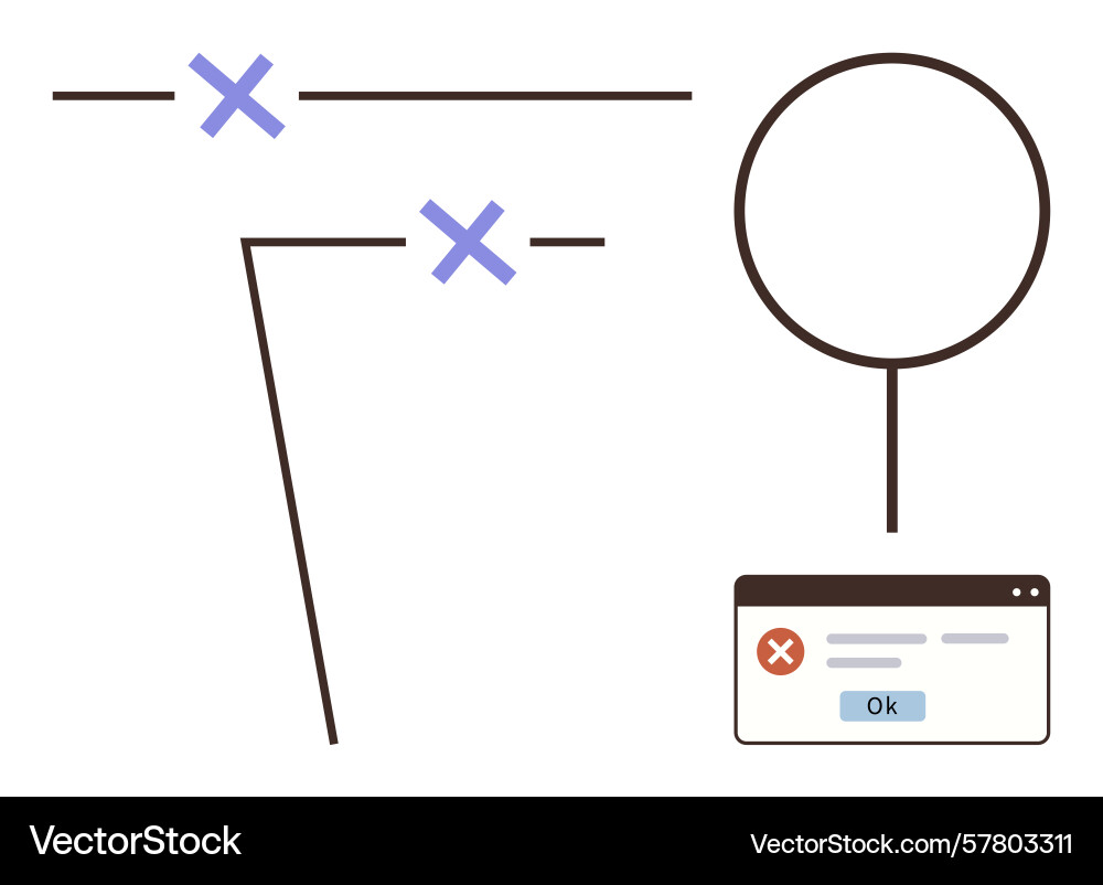 Error detection and troubleshooting concept vector image