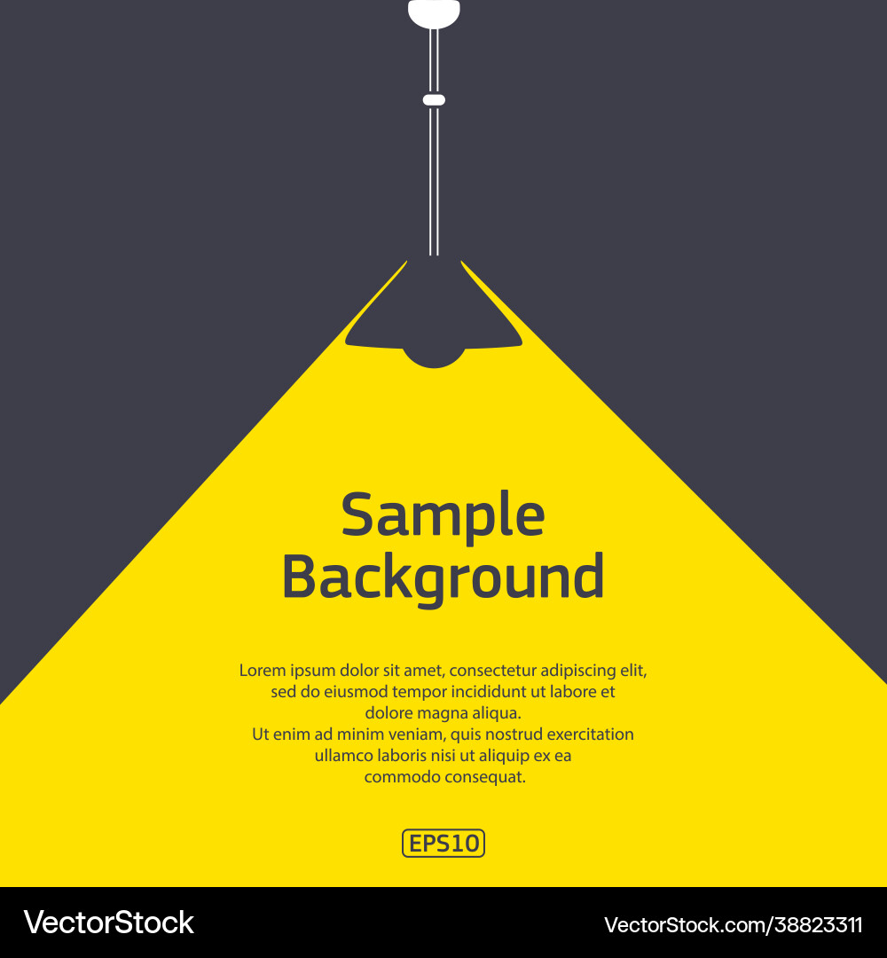 Flat chandlier with light and text Flat chandlier with light and text vector image