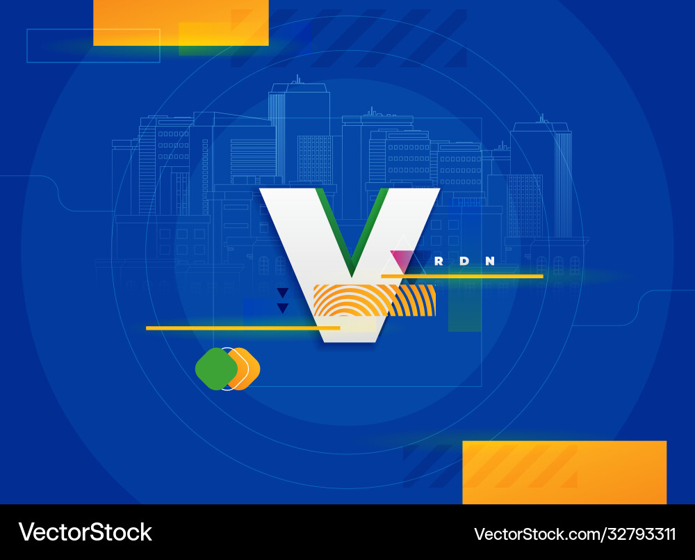 Flat minimal geometric background dynamic shapes Vector Image
