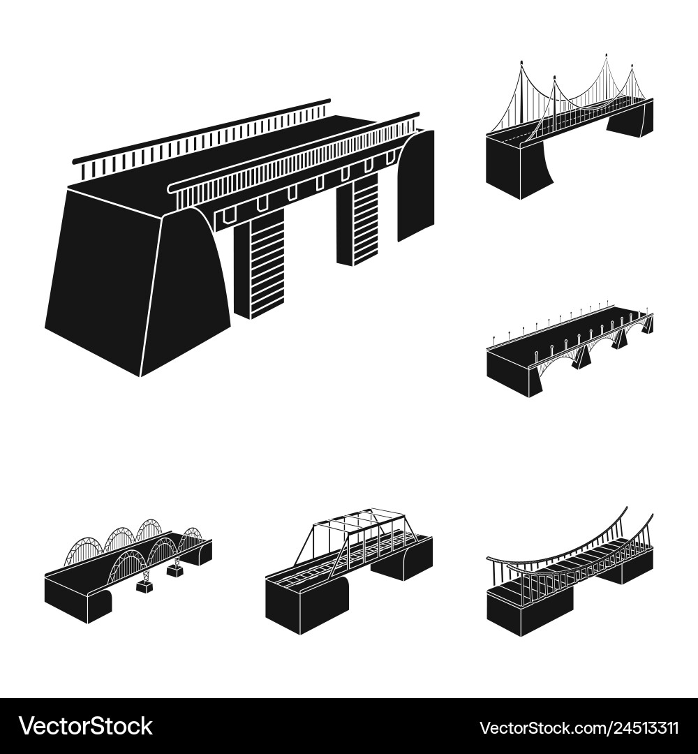 Isolated object of construct and side symbol set Isolated object of construct and side symbol set vector image