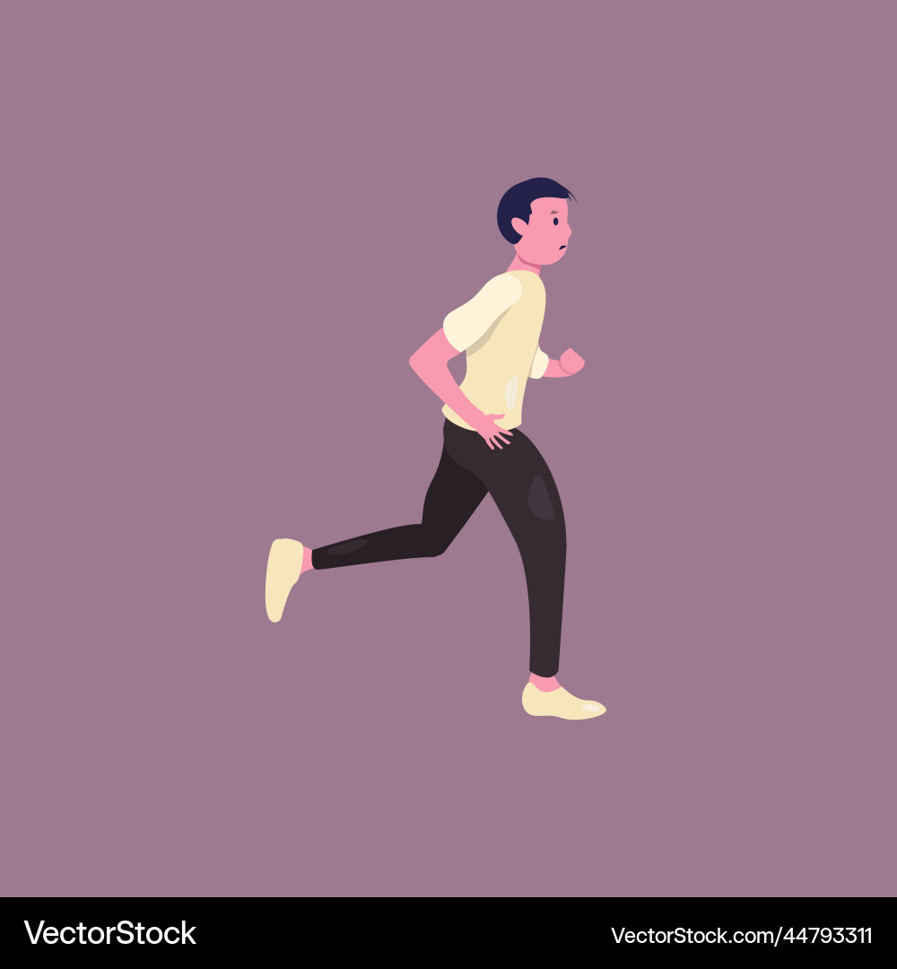 Man behind computer Vector Image