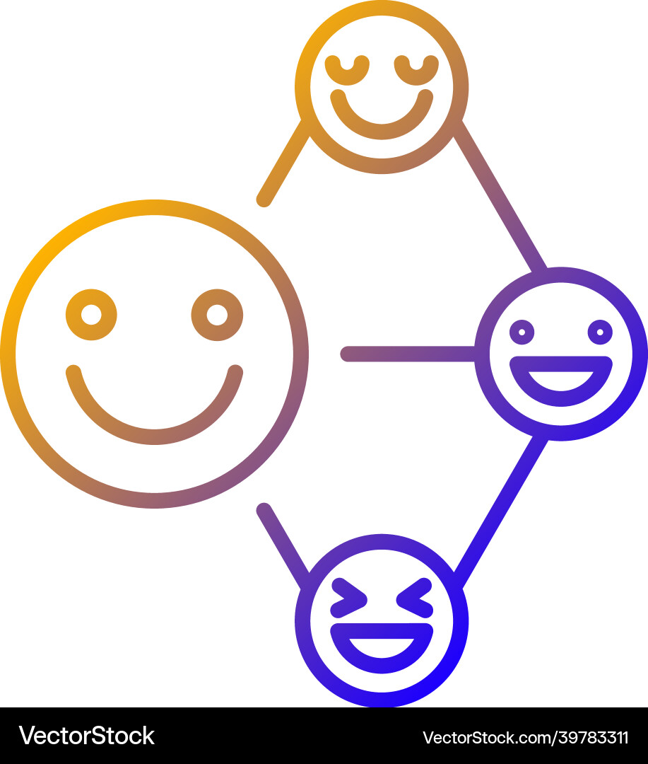 Networking talent gradient linear icon Networking talent gradient linear icon Vector Image