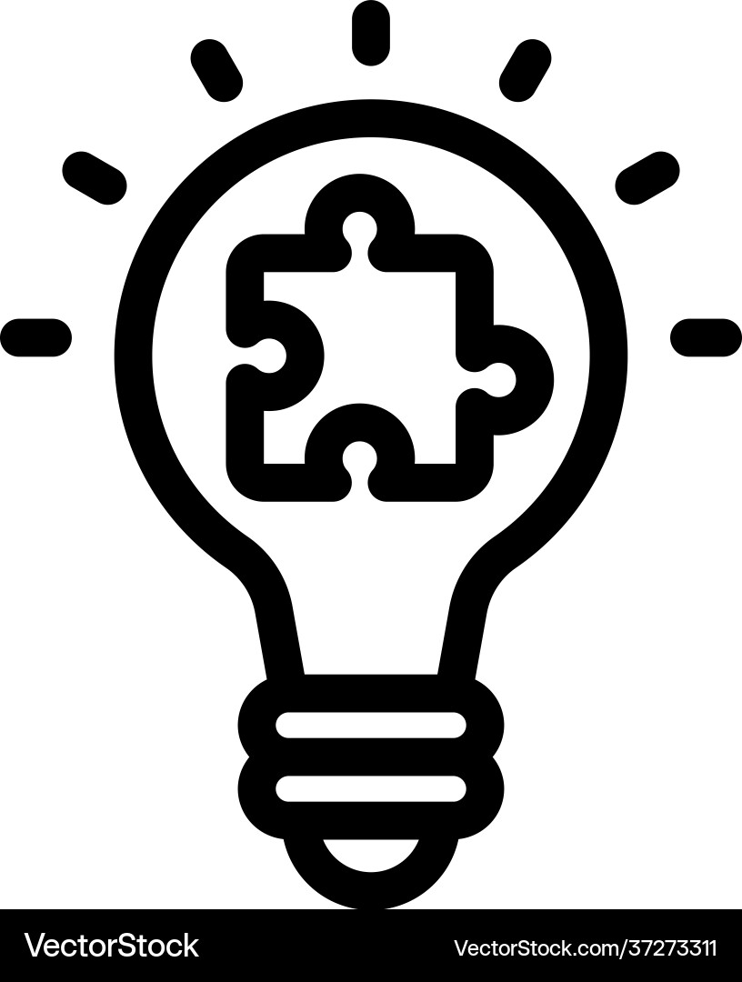 Problem solution Vector Image