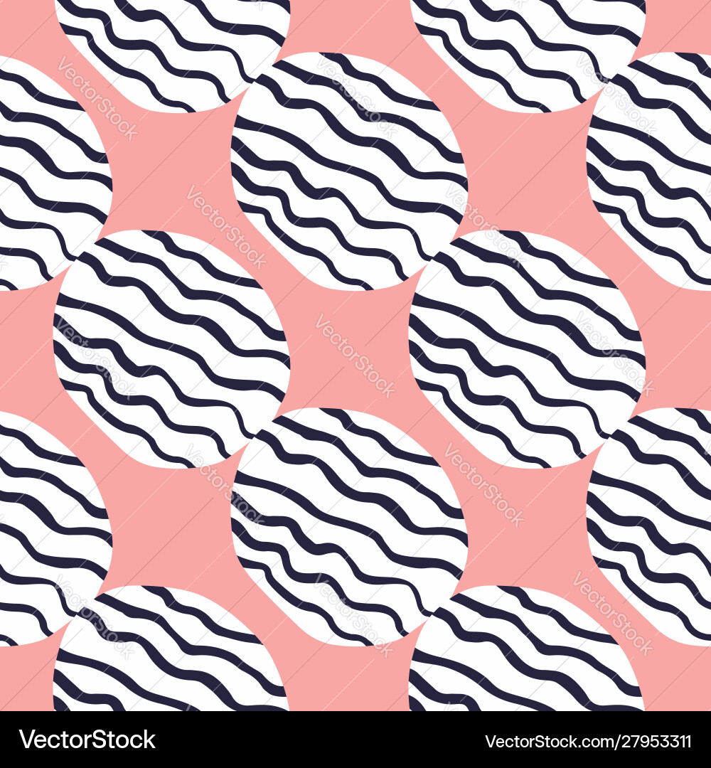 Scandinavian Circle Pattern Vector Image