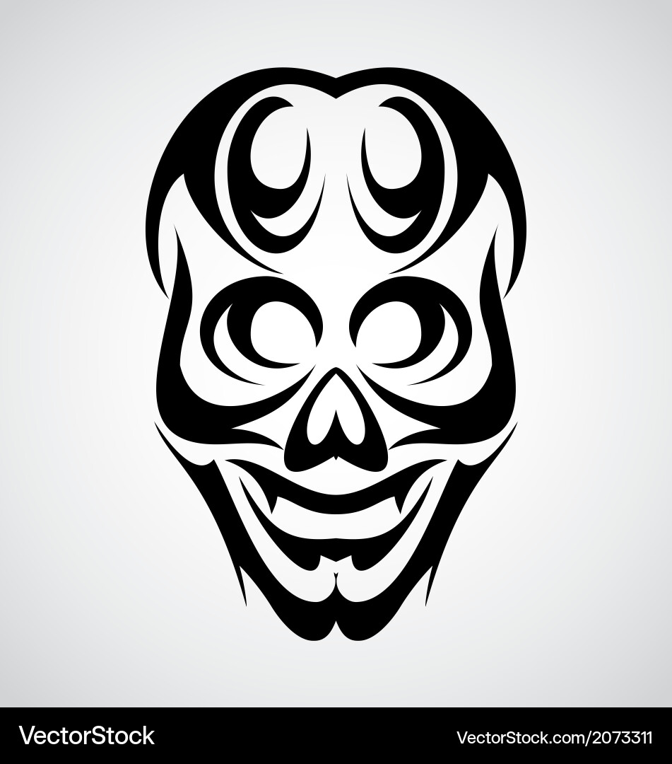 Skull tribal Vector Image