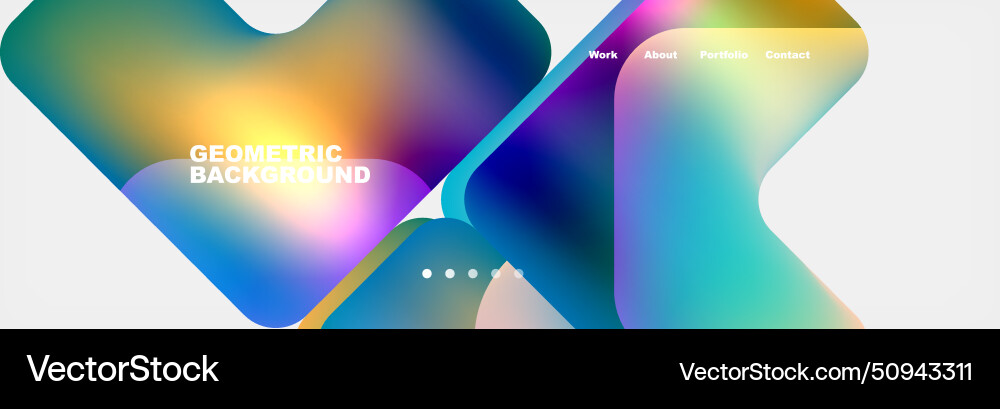 Square internet web page design template Vector Image