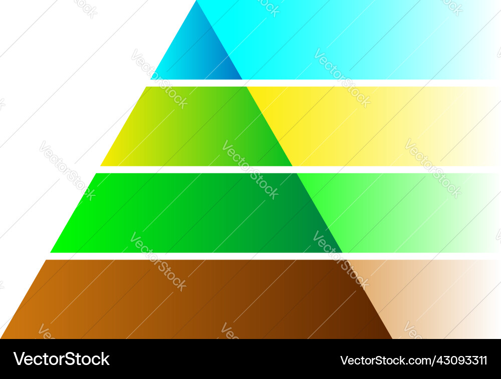 Triangle pyramid chart graph icon series Triangle pyramid chart graph icon series vector image