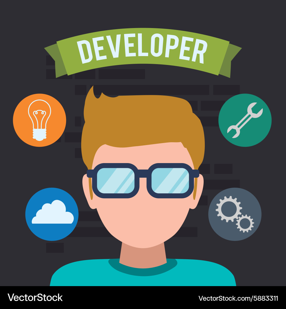 Web developer design vector image