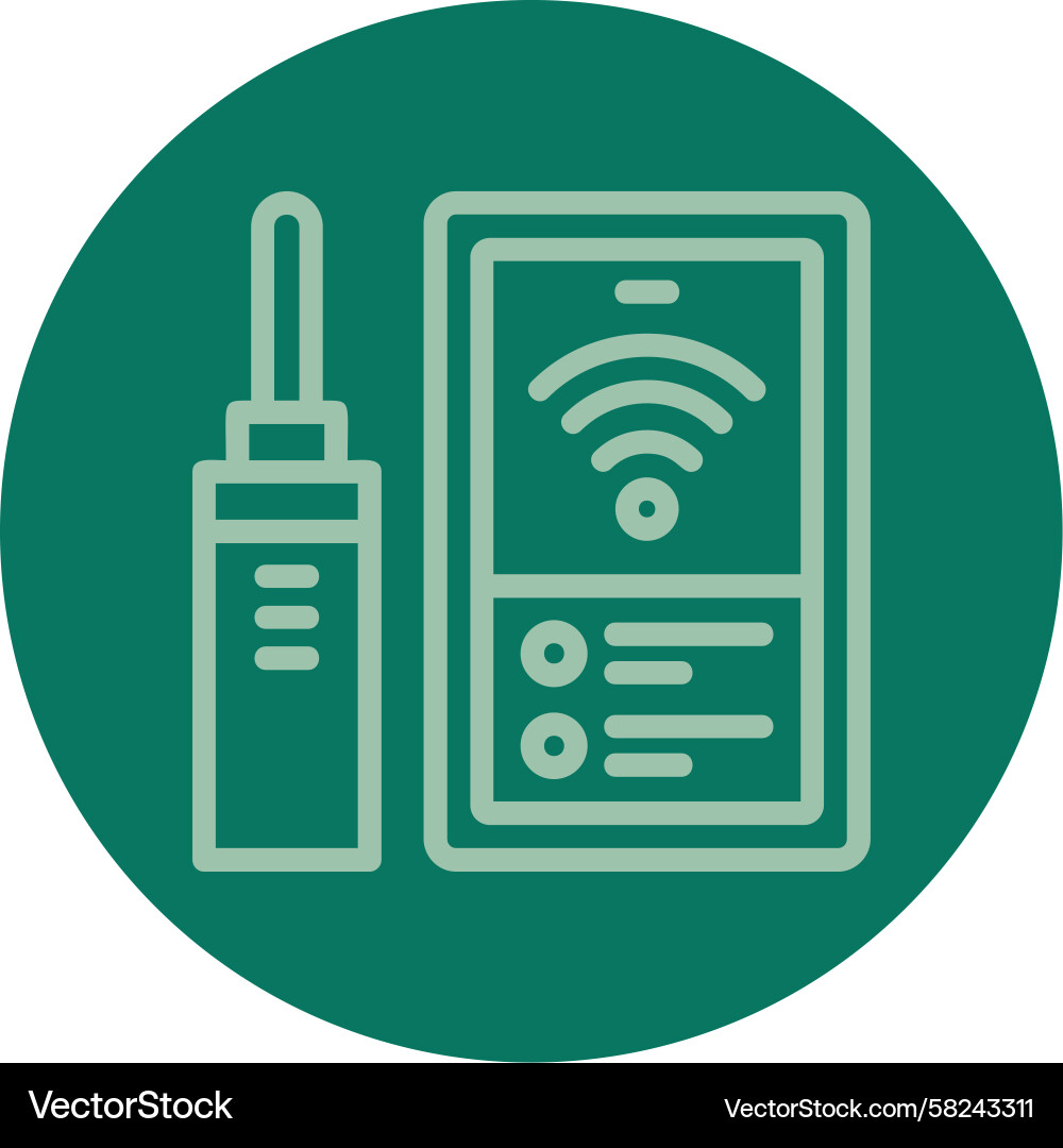 Wifi Connection Line Icon Vector Image