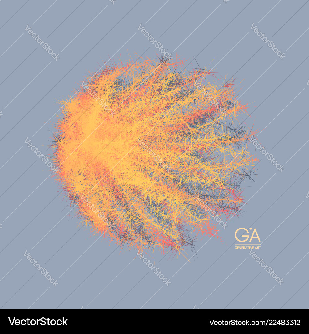3d abstract element with prickles futuristic 3d abstract element with prickles futuristic vector image