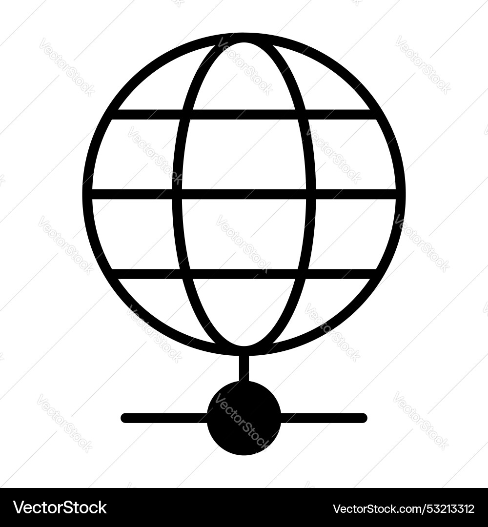 An icon design of global network easy to use Vector Image