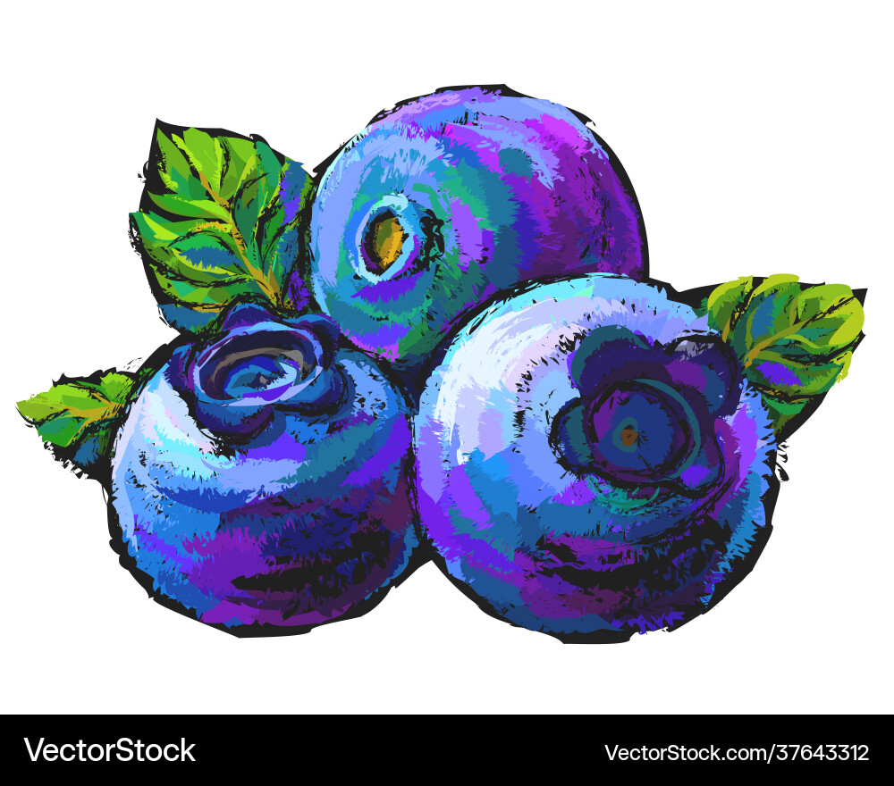 Blueberries abstract multicolored image Blueberries abstract multicolored image vector image