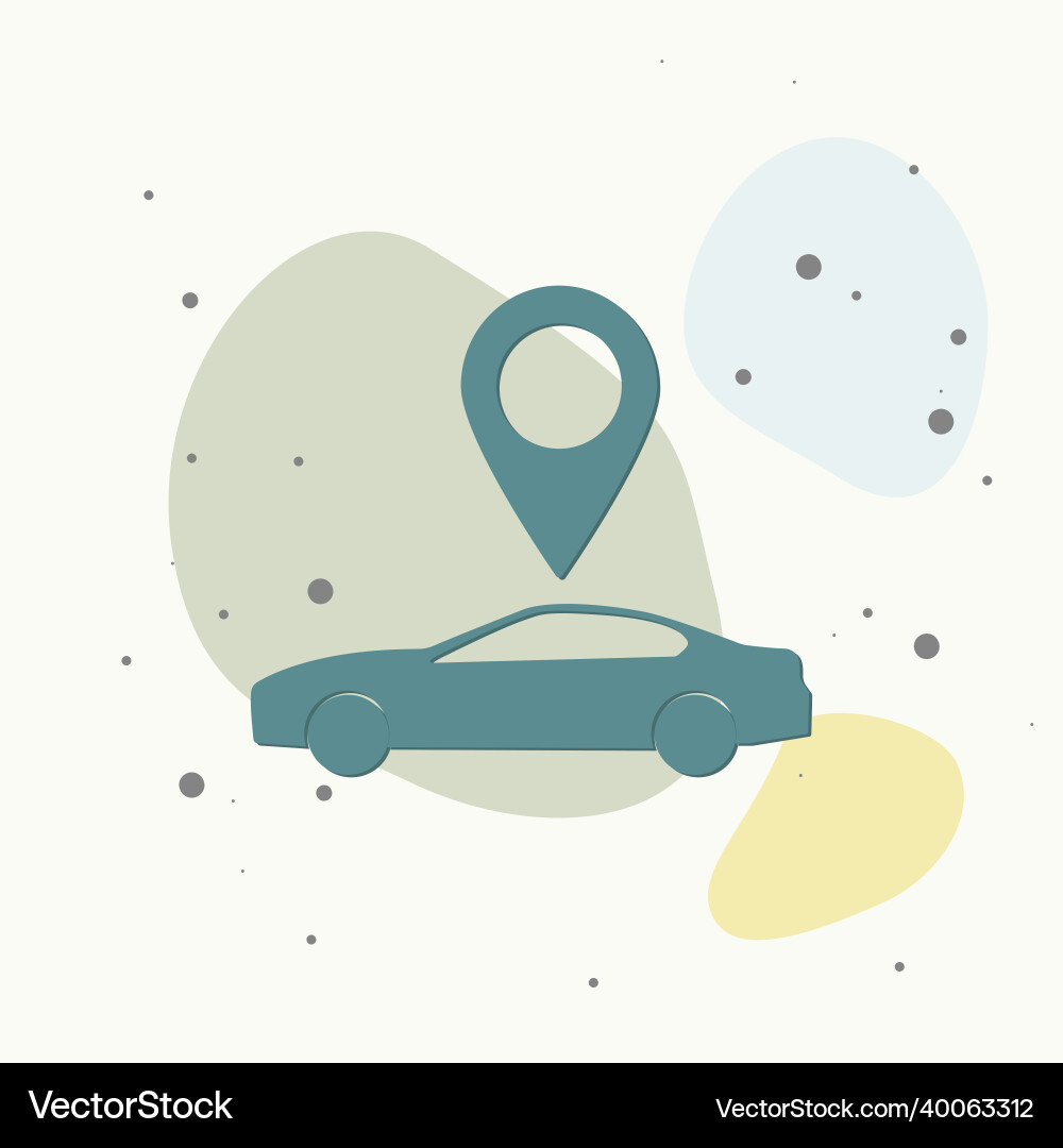 Car pointer icon positioning on gray Car pointer icon positioning on gray vector image
