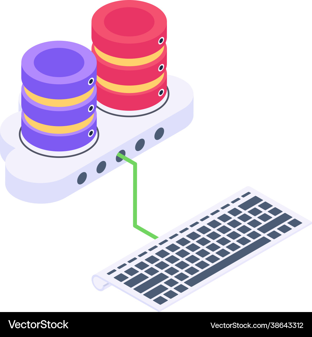 Cloud databases Vector Image