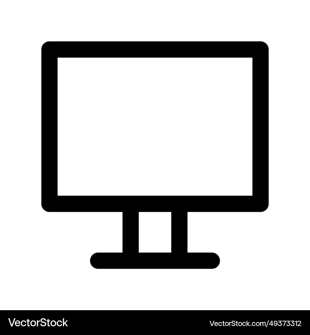Computer monitor icon simple design Computer monitor icon simple design vector image