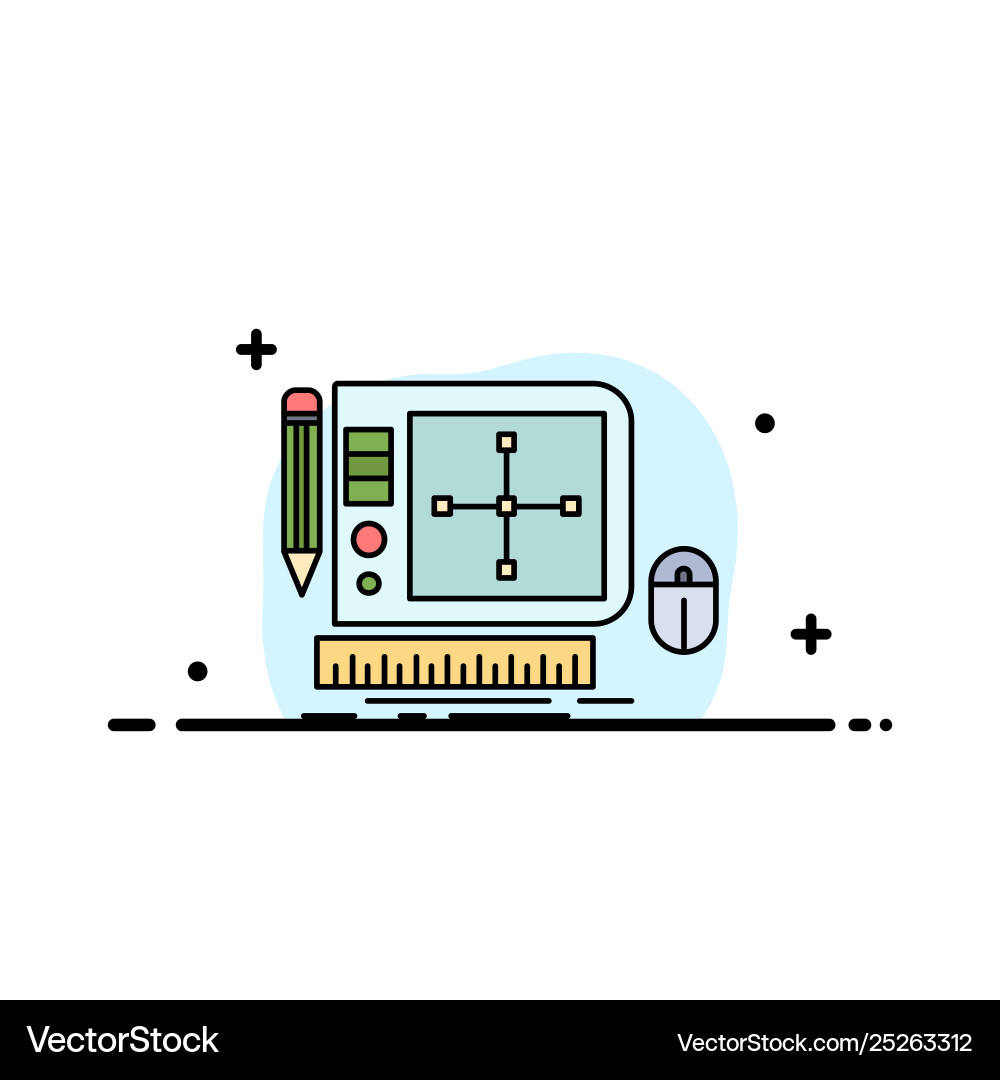 Design graphic tool software web designing flat Design graphic tool software web designing flat vector image