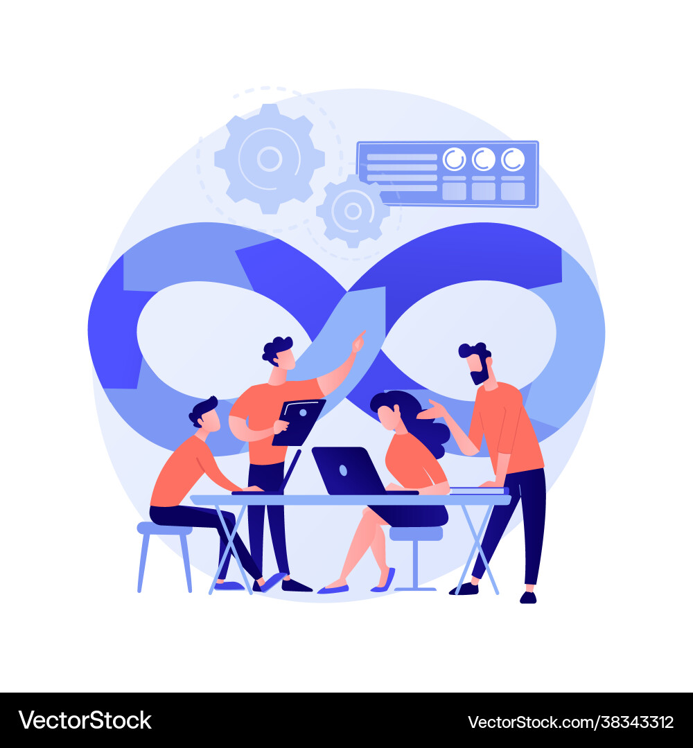 Devops team abstract concept Devops team abstract concept vector image