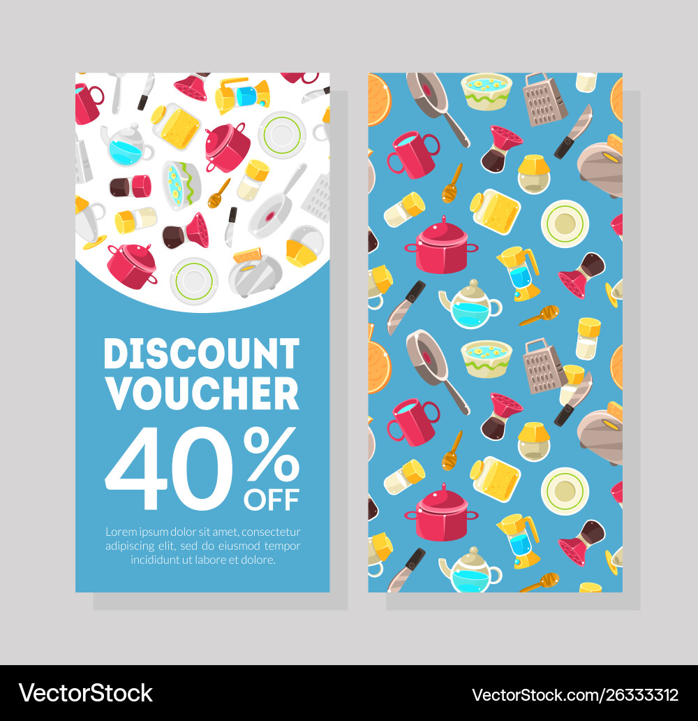 Discount voucher template certificate or coupon Discount voucher template certificate or coupon vector image