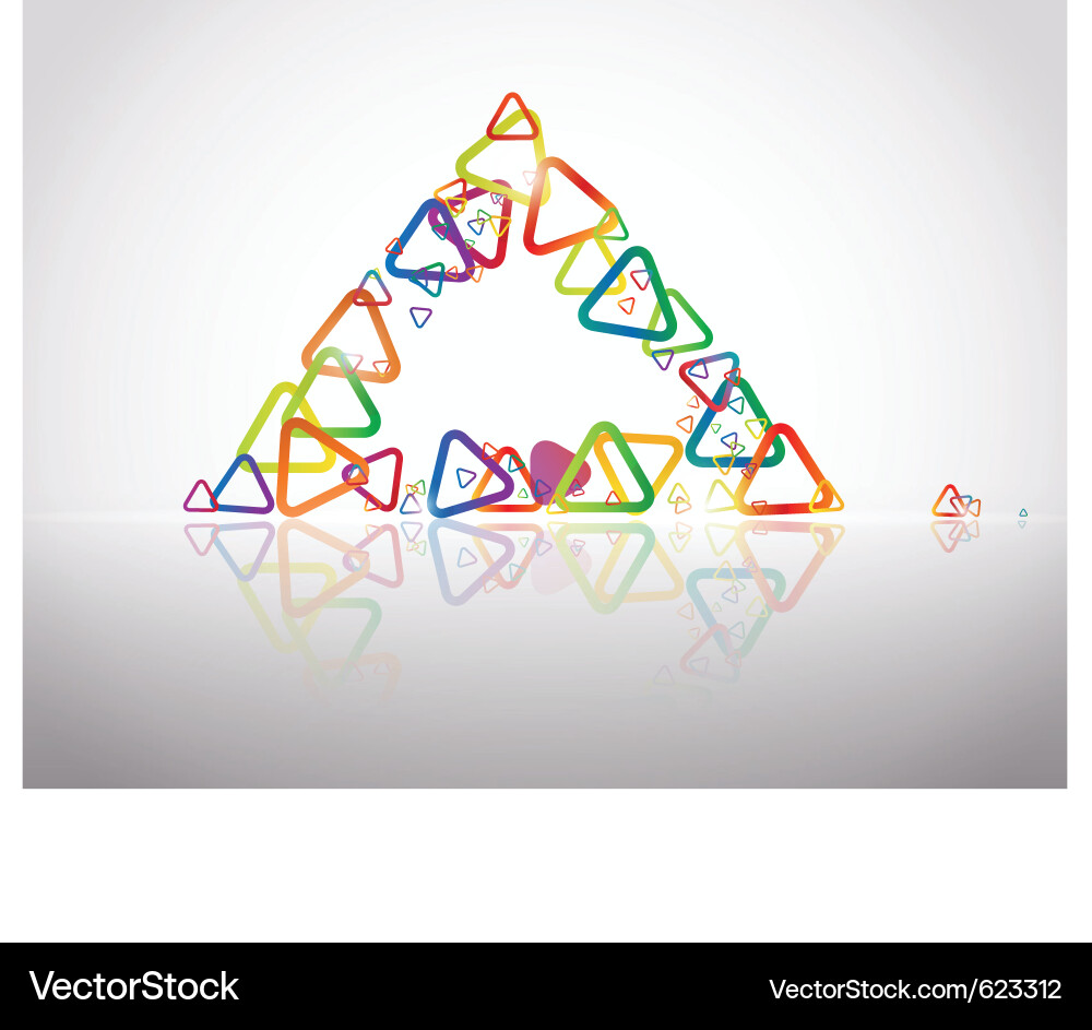 Geometric Reflection - Triangles vector image