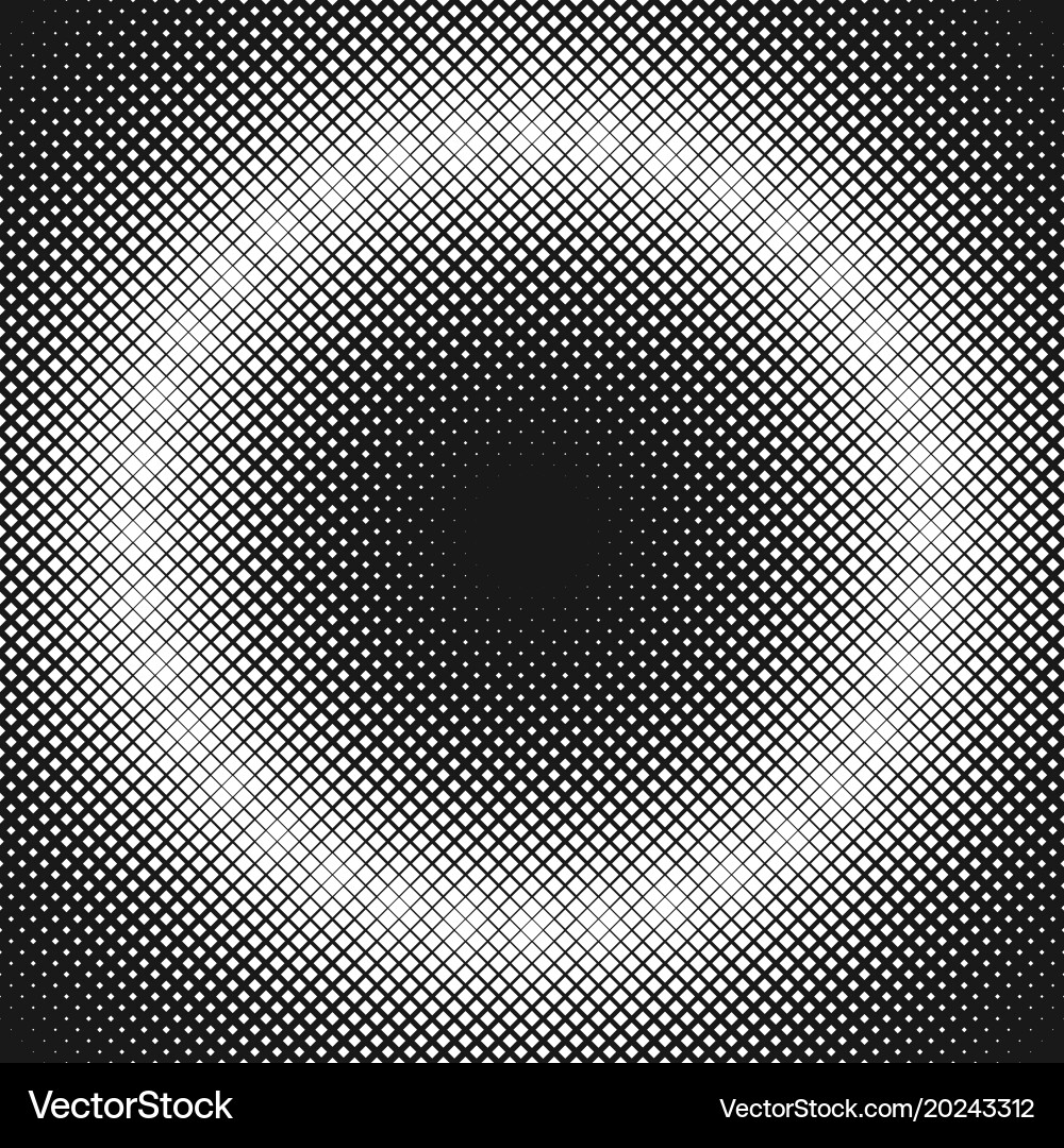 Halftone diagonal square pattern background vector image