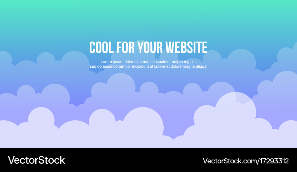 Header website cloud style design Vector Image