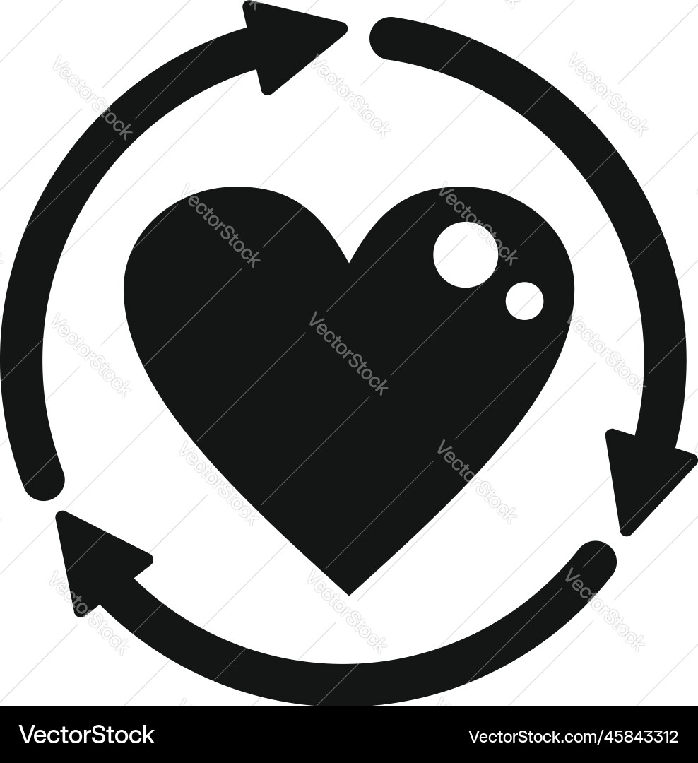 Heart trust icon simple core values Vector Image