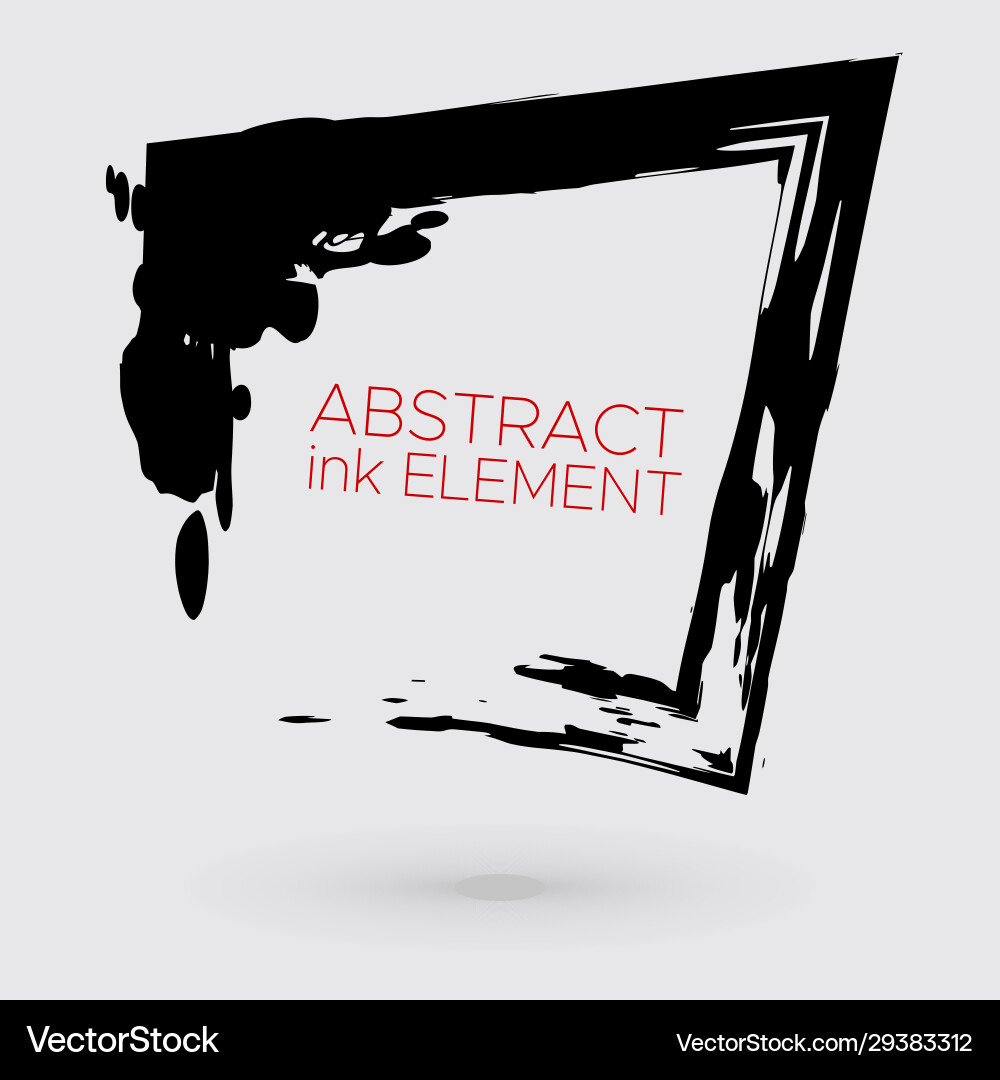 Ink shape square element rectangle brush stroke Ink shape square element rectangle brush stroke Vector Image