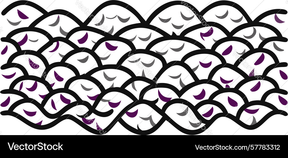Interlocking wave pattern symbolizing fluidity vector image
