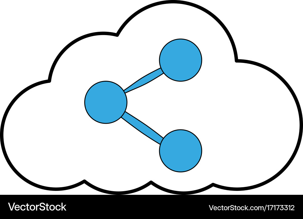 Isolated cloud computing design Vector Image