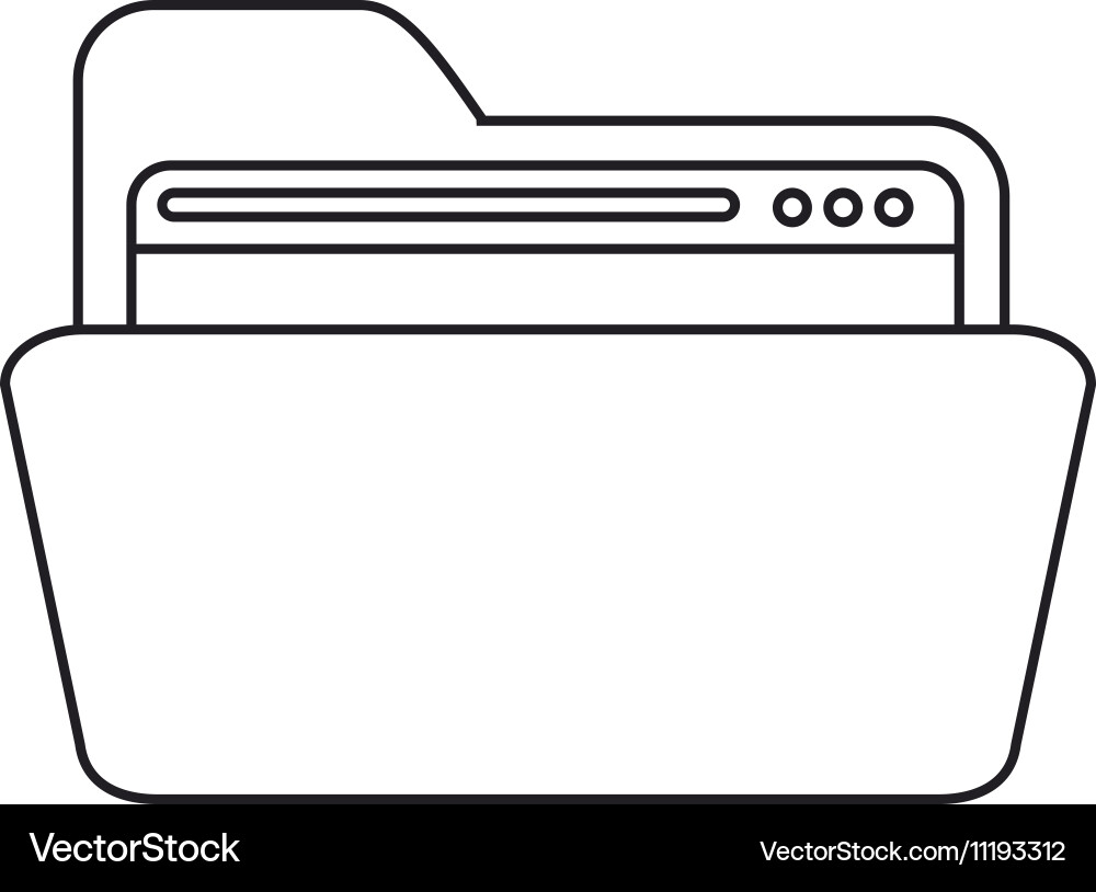 Isolated website inside file design Vector Image