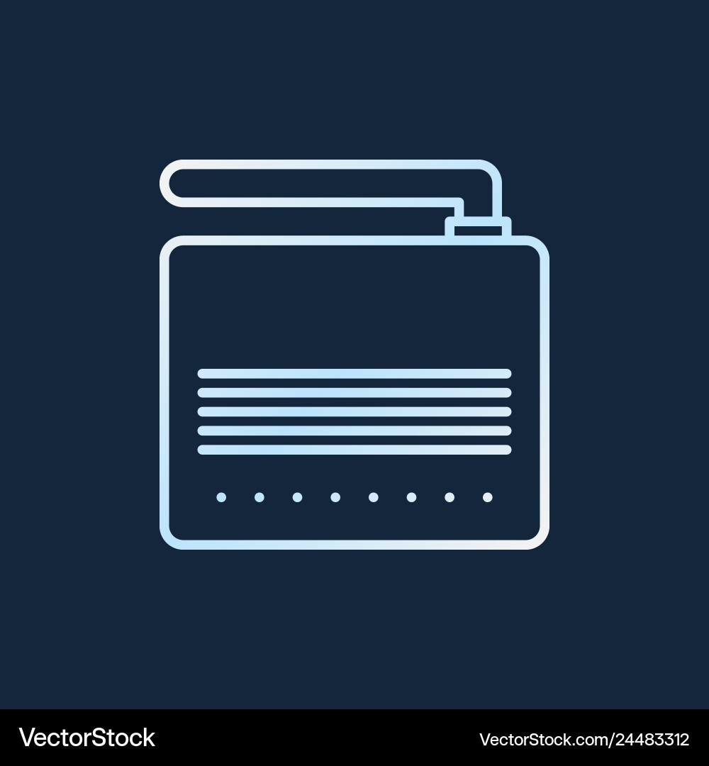 Modem colorful line icon on dark background Modem colorful line icon on dark background vector image