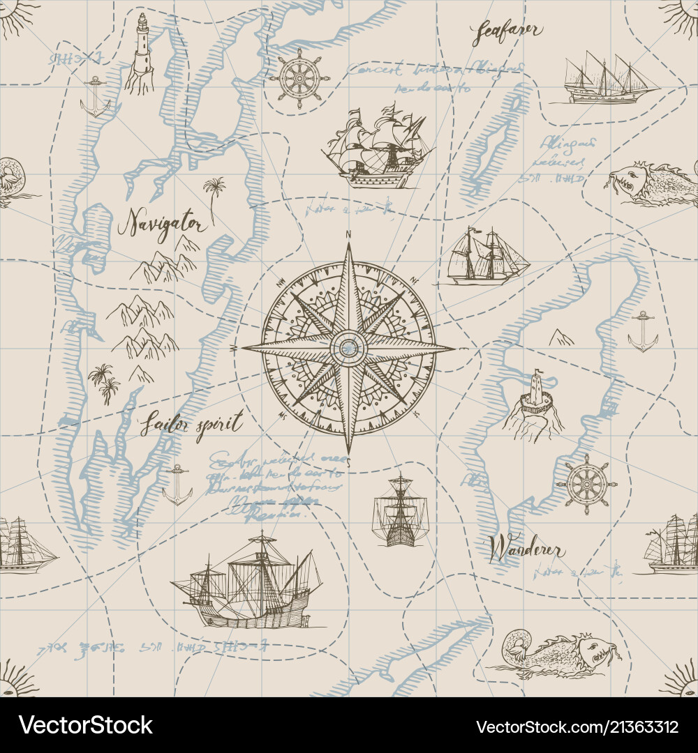 Nautical Travel Background Royalty Free Vector Image