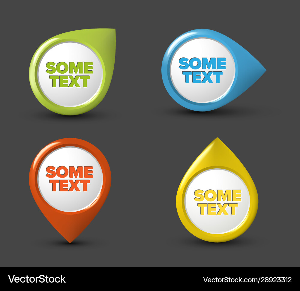 Round pointer templates with text content Vector Image
