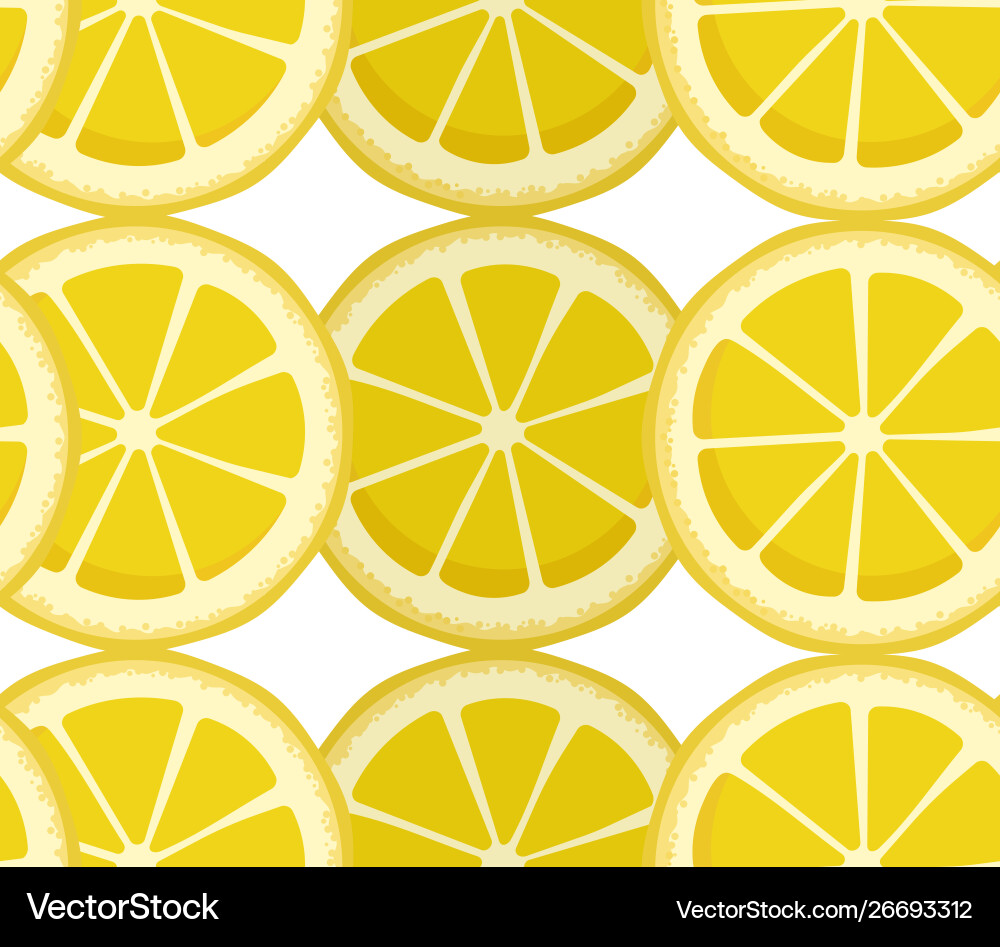 Seamless pattern with round lemon slices Seamless pattern with round lemon slices vector image