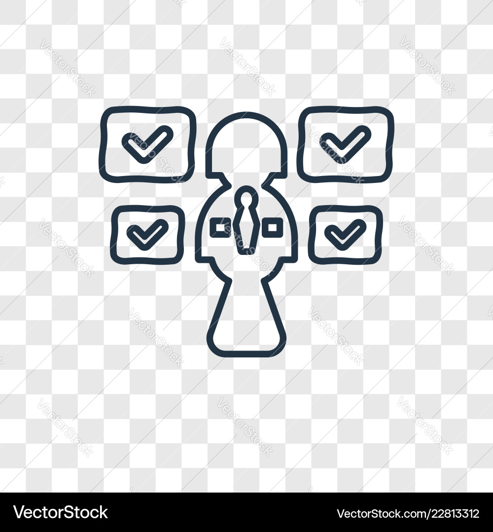 Skills concept linear icon isolated vector image