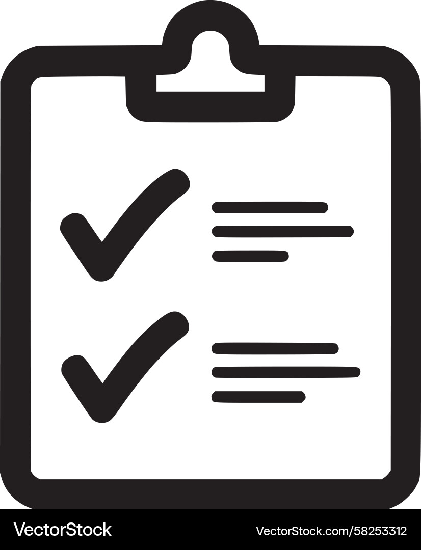 Task Management Checklist Icon Vector Image