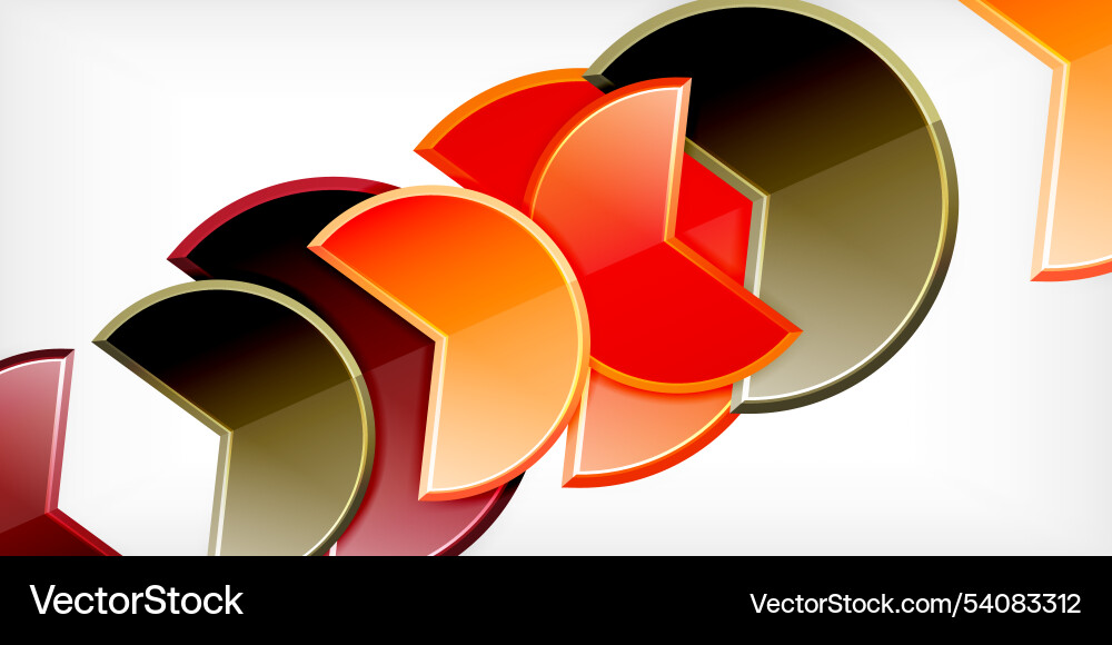 Trendy round shapes with triangular angle design Trendy round shapes with triangular angle design Vector Image