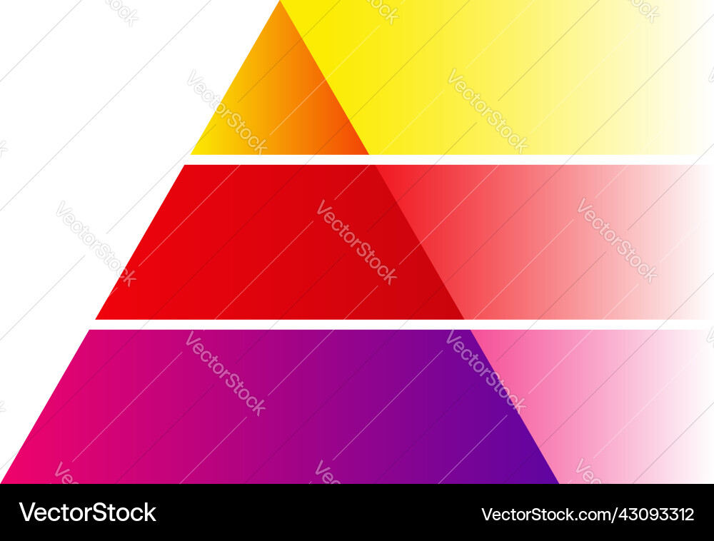 Triangle pyramid chart graph icon series Triangle pyramid chart graph icon series Vector Image