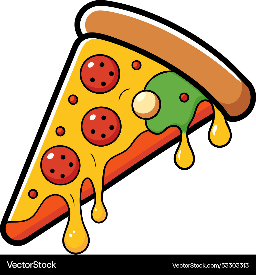 A image depicting slice of pizza Vector Image